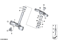 R12 nineT 22 (KR1) FORK BRACE, BOTTOM/TOP parts diagram