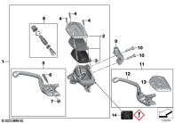 R12 nineT 22 (KR1) CONTROL ASSEMBLY FITTING parts diagram