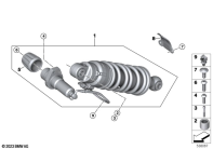 R12 nineT 22 (KR1) SPRING STRUT, REAR parts diagram