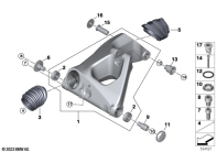 R12 nineT 22 (KR1) REAR WHEEL SWINGING ARM parts diagram