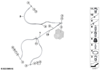 R12 nineT 22 (KR1) BRAKE LINE FRONT parts diagram