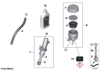 R12 nineT 22 (KR1) REAR BRAKE MASTER CYLINDER W CONTAINER parts diagram