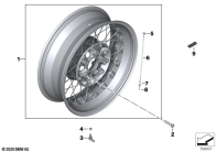 R12 nineT 22 (KR1) SPOKE WHEEL, REAR parts diagram