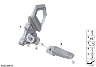 R12 nineT 22 (KR1) FOOTPEG PLATE/FRONT FOOTPEG parts diagram