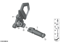 R12 nineT 22 (KR1) FOOTPEG PLATE/FRONT FOOTPEG parts diagram