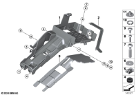 R12 nineT 22 (KR1) BATTERY TRAY parts diagram