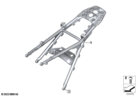 R12 nineT 22 (KR1) REAR FRAME parts diagram