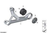R12 nineT 22 (KR1) BRACKET, END MUFFLER parts diagram