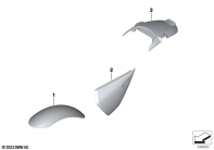 R12 nineT 22 (KR1) PAINTED PARTS WH0C OPT. 719 ALUMINUM parts diagram