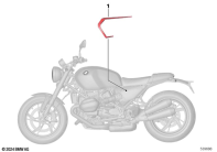 R12 nineT 22 (KR1) STICKER WH0C OPTION 719 ALUMINUM parts diagram
