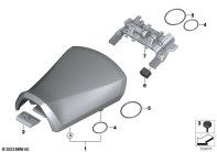 R12 nineT 22 (KR1) DRIVERS SEAT parts diagram
