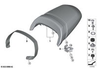 R12 nineT 22 (KR1) PASSENGER SEAT parts diagram