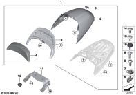 R12 nineT 22 (KR1) STOOL COVER parts diagram