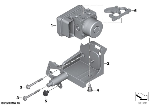 F850GS ADV 17 (K82) PRESSURE MODULATOR ABS exploded view parts diagram