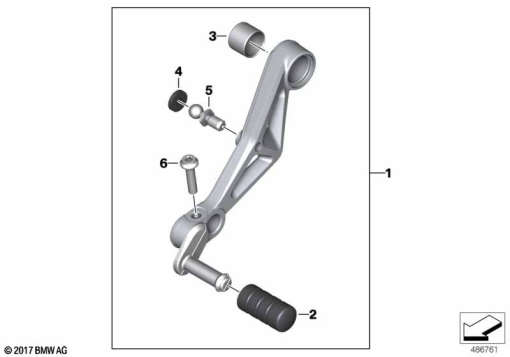 F850GS ADV 17 (K82) SHIFT LEVER, ADJUSTABLE exploded view parts diagram