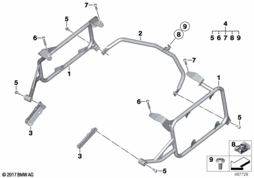 F850GS ADV 17 (K82) CASE CARRIER FOR ALUMINUM CASE exploded view parts diagram