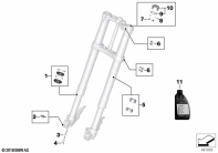 F850GS ADV 17 (K82) SERVICE OF TELESCOPIC FORKS parts diagram