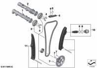 F850GS ADV 17 (K82) CAMSHAFT, CAMSHAFT GEAR, TIMING CHAIN parts diagram