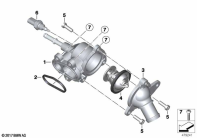 F850GS ADV 17 (K82) THERMOSTAT AND COOLANT LINES parts diagram