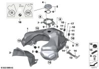 F850GS ADV 17 (K82) FUEL TANK / MOUNTING FITTINGS parts diagram