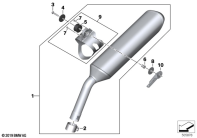 F850GS ADV 17 (K82) REAR MUFFLER parts diagram