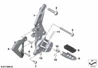 F850GS ADV 17 (K82) FOOTREST PLATE/FOOTREST FRONT RIGHT parts diagram