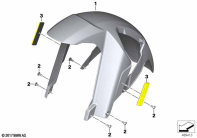F850GS ADV 17 (K82) FRONT WHEEL FENDER parts diagram