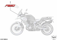 F850GS ADV 17 (K82) STICKER, YN2H, ICE GREY, SOLID PAINT parts diagram