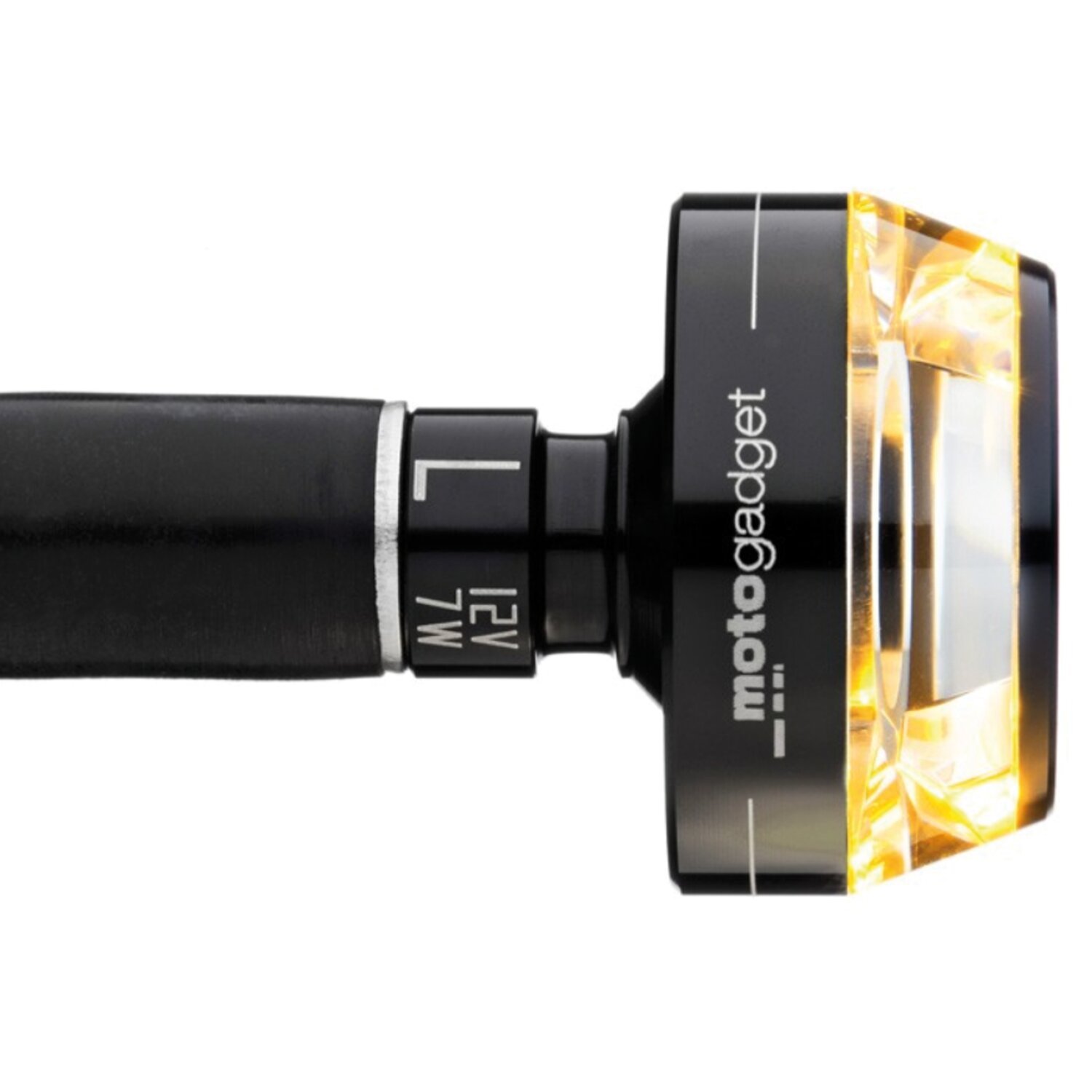 Dapper Motor — Motogadget — mo.blaze disc LED turn signal. Black, right