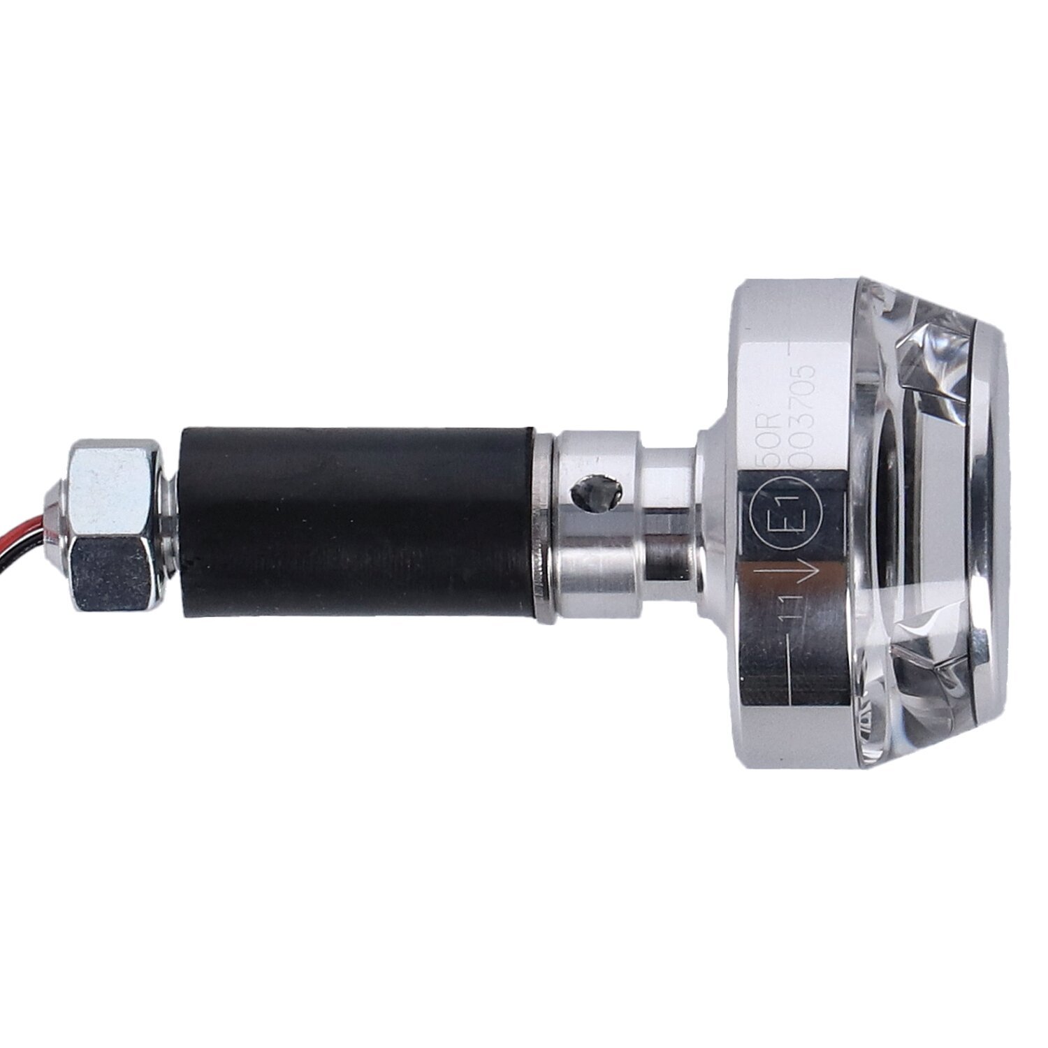 Dapper Motor — Motogadget — mo.blaze disc LED turn signal. Polished, left