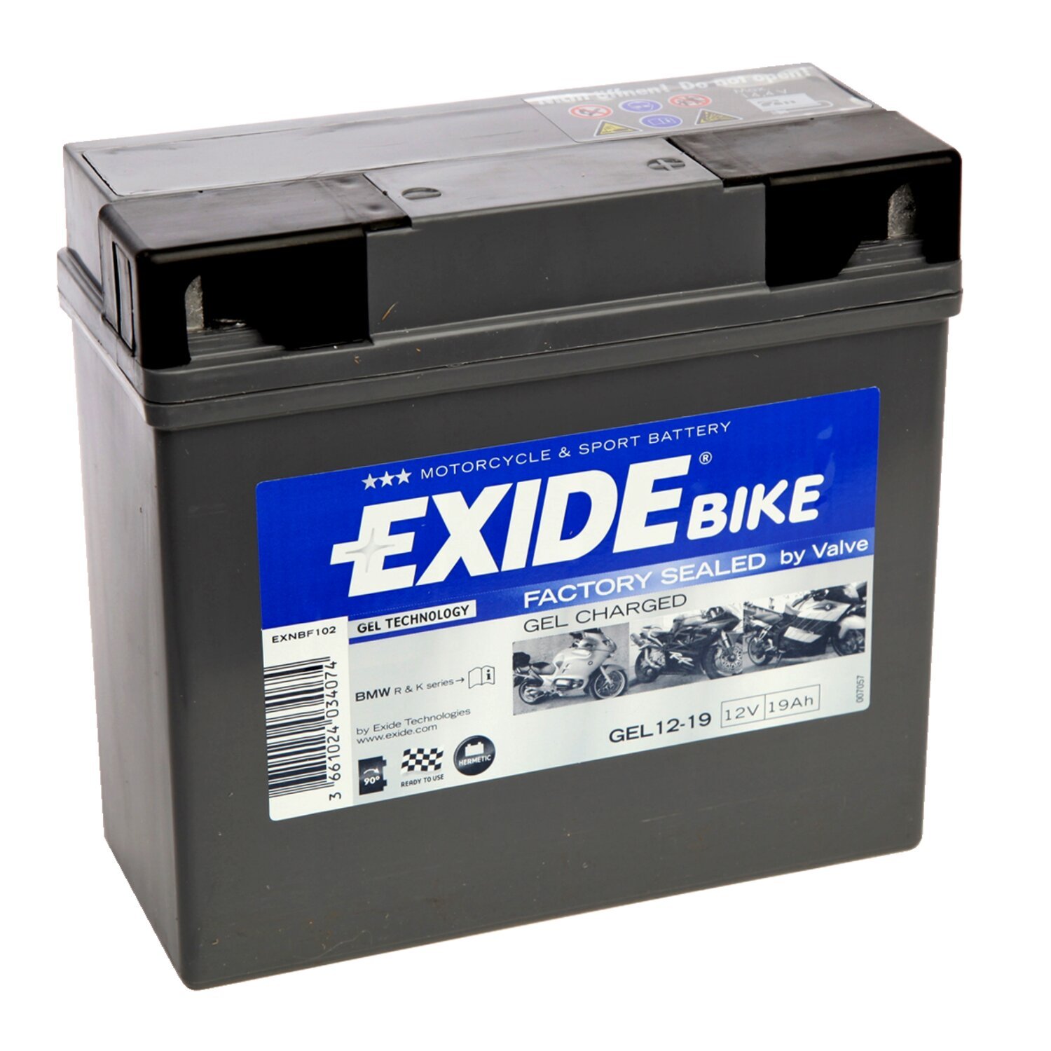 Buy Exide — Factory sealed BMW battery. Gel charged 12V/19Ah — Dapper Motor Dapper Motor — Exide — Factory sealed BMW battery. Gel charged 12V/19Ah | motorcycle electronics