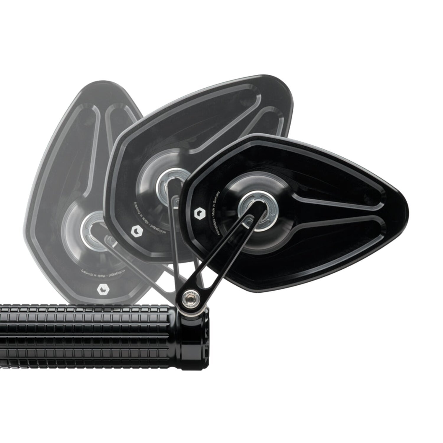 Buy Motogadget — mo.view sport 60 flip mirror Black — Dapper Motor Dapper Motor — Motogadget — mo.view sport 60 flip mirror Black | motorcycle controls