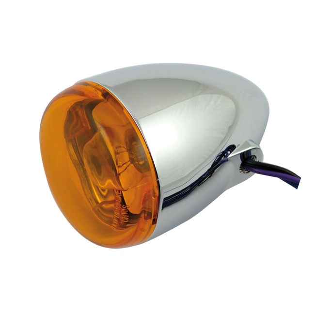 Acheter Chris Products — Chris, clignotant bullet. Chrome. Verre ambré. Avant — Dapper Motor Dapper Motor — Chris Products — Chris, clignotant bullet. Chrome. Verre ambré. Avant | éclairage moto