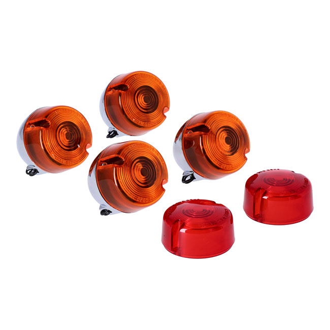 Buy Chris Products — 3" 86-99 FX, XL style turn signal kit — Dapper Motor Dapper Motor — Chris Products — 3" 86-99 FX, XL style turn signal kit | motorcycle lighting