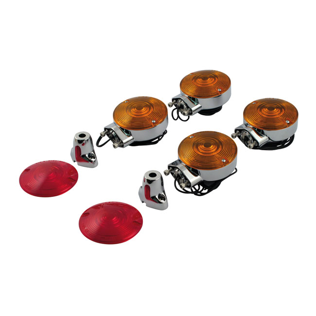 Koop Chris Products — 86-up FL style richtingaanwijzers set. Chrome — Dapper Motor Dapper Motor — Chris Products — 86-up FL style richtingaanwijzers set. Chrome | motorverlichting