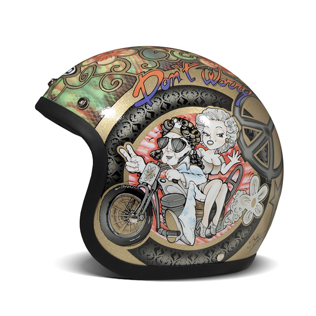 Kaufen DMD — Retro Helm Woodstock — Dapper Motor Dapper Motor — DMD — Retro Helm Woodstock | Motorradhelm