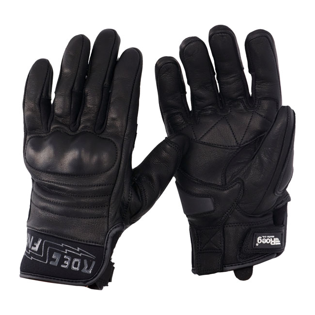 Buy Roeg — FNGR Guantes de cuero integral negro — Dapper Motor Dapper Motor — Roeg — FNGR Guantes de cuero integral negro