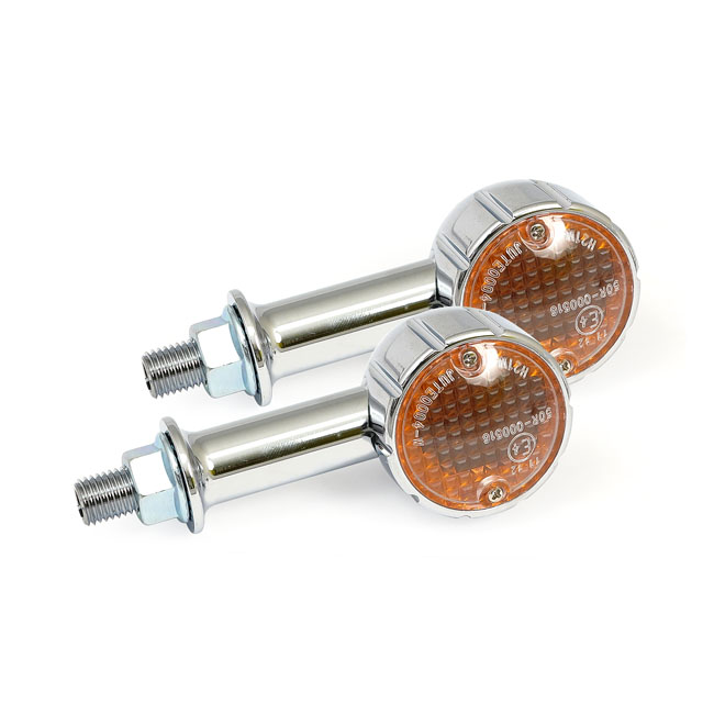 Buy MCS — Arizona, frecce alogene. Cromato. 40mm — Dapper Motor Dapper Motor — MCS — Arizona, frecce alogene. Cromato. 40mm | illuminazione moto