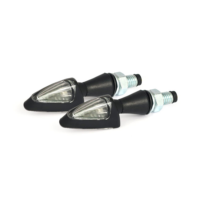 Kaufen MCS — Black Peak, LED Blinker. Schwarz. Klarglas — Dapper Motor Dapper Motor — MCS — Black Peak, LED Blinker. Schwarz. Klarglas | Motorradbeleuchtung