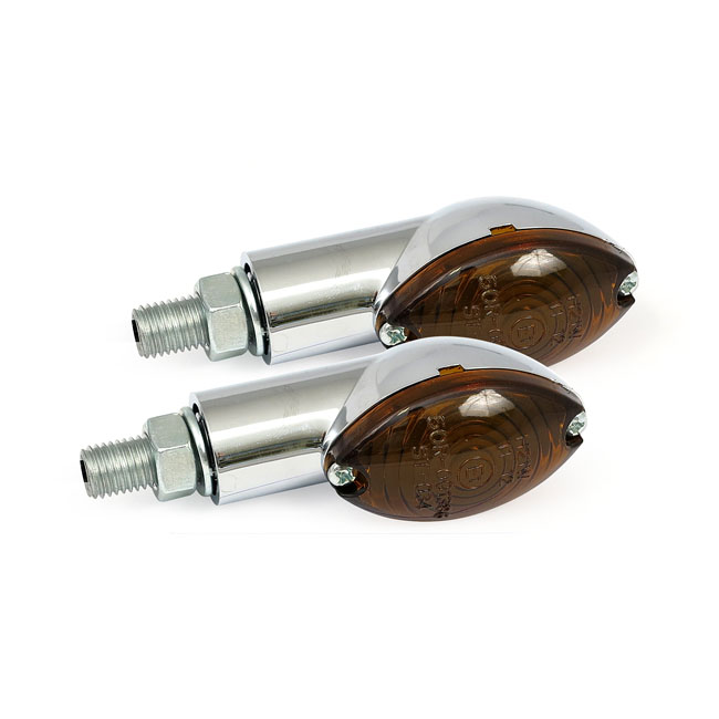 Kaufen MCS — Cateye Mini Blinker 20mm Schaft, chrom mit dunklem Glas — Dapper Motor Dapper Motor — MCS — Cateye Mini Blinker 20mm Schaft, chrom mit dunklem Glas | Motorradbeleuchtung
