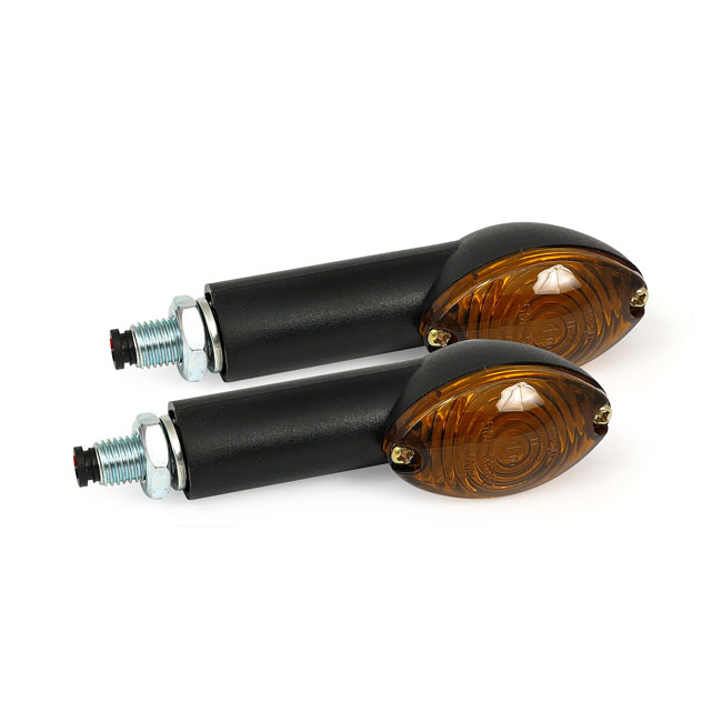 Buy MCS — Intermitentes mini Cateye tallo 40mm, negro con lente oscura — Dapper Motor Dapper Motor — MCS — Intermitentes mini Cateye tallo 40mm, negro con lente oscura | iluminación moto