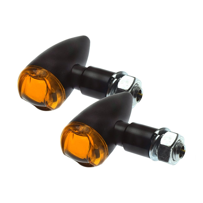 Kaufen MCS — PB2 LED Blinker Schwarz, Bernsteinlinse — Dapper Motor Dapper Motor — MCS — PB2 LED Blinker Schwarz, Bernsteinlinse | Motorradbeleuchtung