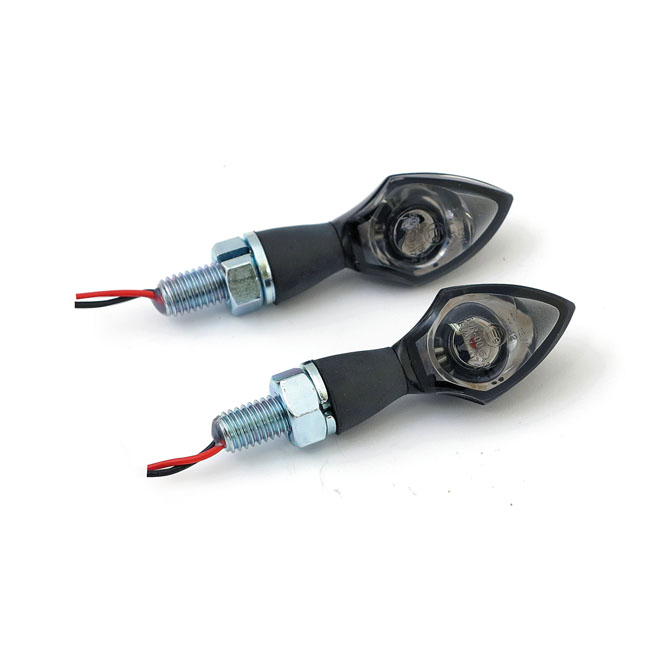 Buy MCS — Intermitentes LED Pen head Negro/cristal Smoke — Dapper Motor Dapper Motor — MCS — Intermitentes LED Pen head Negro/cristal Smoke | iluminación moto