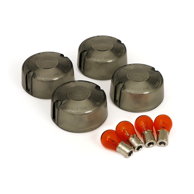 Kaufen MCS — Blinkerglas Kuppellinsen-Set, Smoke — Dapper Motor Dapper Motor — MCS — Blinkerglas Kuppellinsen-Set, Smoke | Motorradbeleuchtung