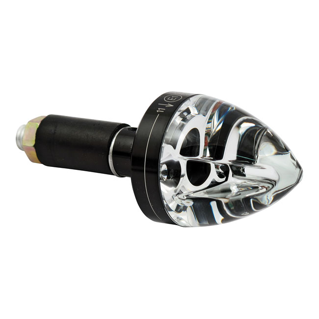 Buy Motogadget — mo.blaze cone in-bar turn signals. Black — Dapper Motor Dapper Motor — Motogadget — mo.blaze cone in-bar turn signals. Black | motorcycle lighting